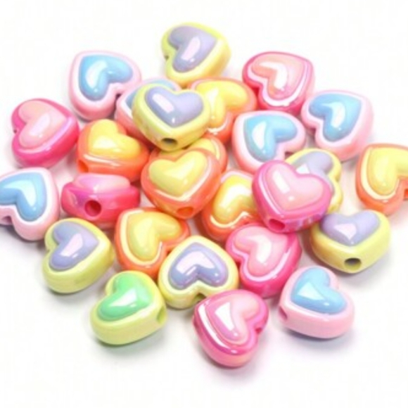 Heart beads for making jewelry - Picture 2 of 2